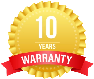 10 year Warranty badge